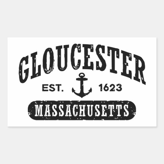 Gloucester Massachusetts Rechthoekige Sticker (Voorkant)