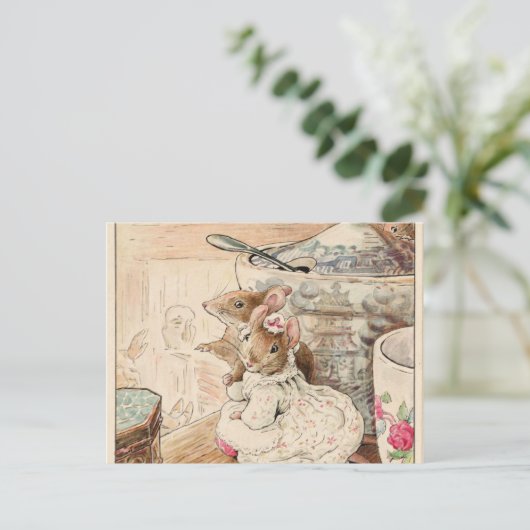 Gloucester tailor-lamp van Beatrix Potter Briefkaart (Staand voorkant)