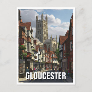 Gloucestershire England Travel Cathedral Briefkaart
