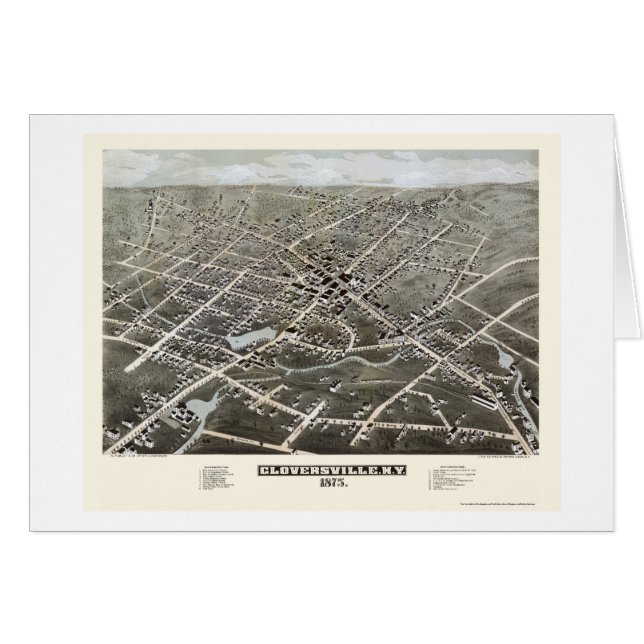 Gloversville, NY Panoramic Map - 1875 (Voorkant Horizontaal)