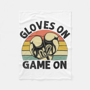 Gloves On Game On Bokser Sport Kracht Gym Atleet Fleece Deken