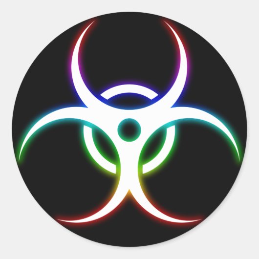 Glow Biohazard Symbool - Sticker (Voorkant)