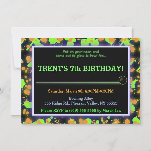 Glow Bowl Splatter Kaart (Voorkant)