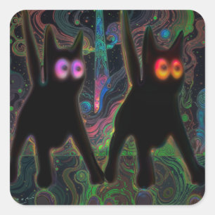 GLOW CATS STICKER