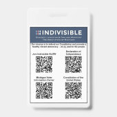 GLOW DEMOCRACY INFO KAART BADGE (Achterkant)