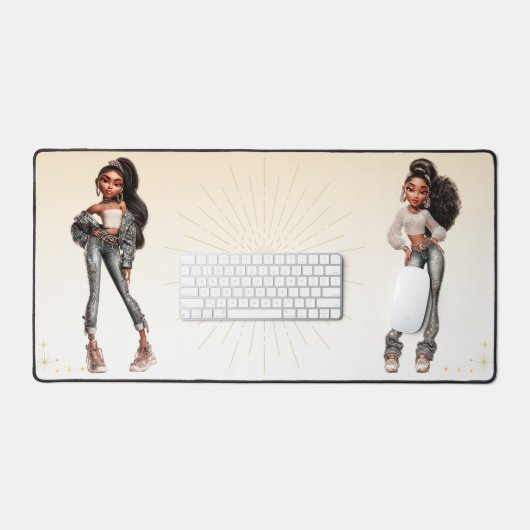 Glow Getter Mousepad | Confident Glam Desk Mat (Clavier et souris)
