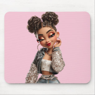 Glow Getter Muismat   Sparkle Denim Glam