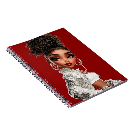Glow Getter Red Spiral Photo Notebook Notitieboek (Rechterzijde)