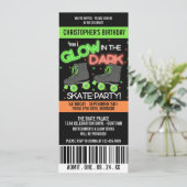 Glow in Dark Skating Invitation de fête d'annivers (Debout devant)