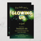 Glow In The Dark Birthday Kind Kaart (Voorkant / Achterkant)