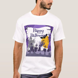 Glow-In-The-Dark Haunted House Halloween T-shirt