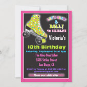 Glow in the dark roller Patinage invitations (Devant)