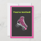 Glow in the dark roller Patinage invitations (Dos)