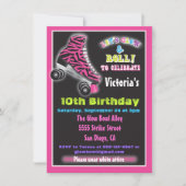 Glow in the dark roller Patinage invitations (Devant)