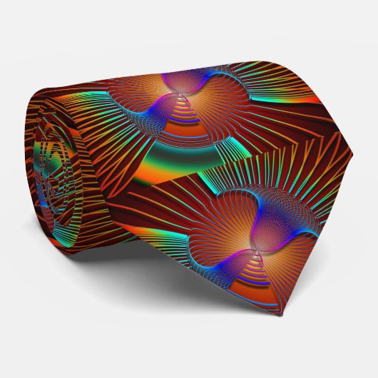 Glow In The Dark Stripes en Swirls Stropdas (Opgerold)