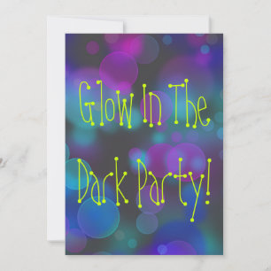 Glow In The Dark Verjaardagsfeest Kaart