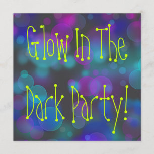 Glow In The Dark Verjaardagsfeest Kaart