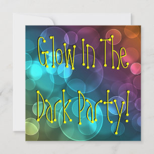 Glow In The Dark Verjaardagsfeest Kaart