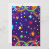 Glow Jump Uitnodiging Neon Jump Verjaardagsfeest (Achterkant)