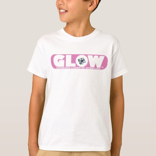 GLOW Kinder T-Shirt Roze Logo (Voorkant)