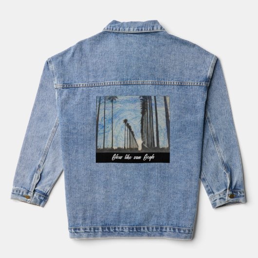 Glow Like van Gogh Denim Jas Denim Jacket (Achterkant)