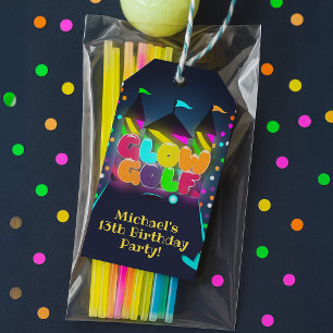 Glow Miniatuur Golf Verjaardagsfeest Cadeaulabel