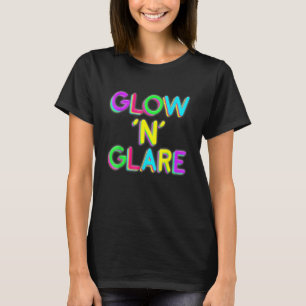 Glow 'n' Glare 80s Disco  Retro Kleur Colou T-shirt