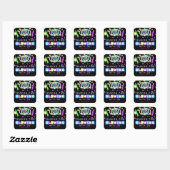 Glow Neon Lights Dank u Verjaardagsfeestje Sticker (Vel)