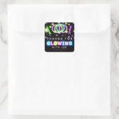 Glow Neon Lights Dank u Verjaardagsfeestje Sticker (Tas)