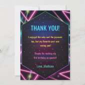 Glow Neon Lights Verjaardagsfeest Kaart (Voorkant)