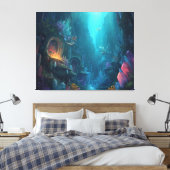 Glow of the Forgotten Depths Canvas Afdruk (Insitu (Slaapkamer))