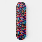 Glow On: Bioluminescente Paddenstoelen Dromen Skateboard (Voorkant)