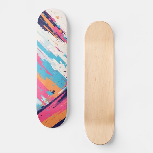 Glow on the Go: Neon Roze Skateboards (Voorkant)