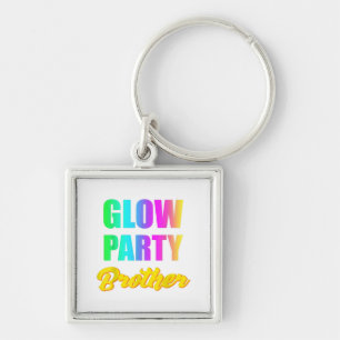 Glow Party Brother Retro 80s Birthday Gift Sleutelhanger