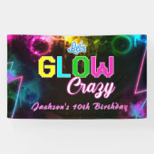 Glow Party Neon Kleurrijke Verjaardagsfeestbanner Spandoek (Horizontaal)