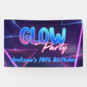 Glow Party Neon Kleurrijke Verjaardagsfeestbanner Spandoek (Horizontaal)