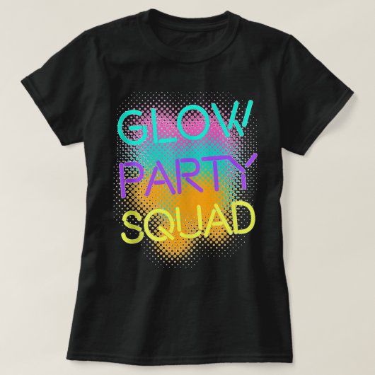 Glow Party Squad Group Matching Halloween Party Co T-shirt (Design voorkant)