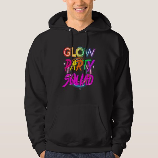 Glow Party Squad Paint Splatter Effect Glow Party Hoodie (Voorkant)
