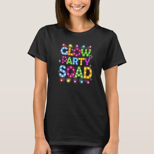 Glow Party Squad Paint Splatter Effect Glow Party  T-shirt (Voorkant)