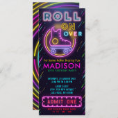 Glow Roller Skicket Pass Birthday Kaart (Voorkant / Achterkant)