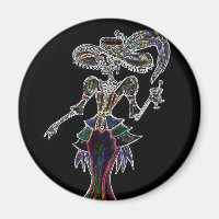 Glow Steampunk Aimant Catrina