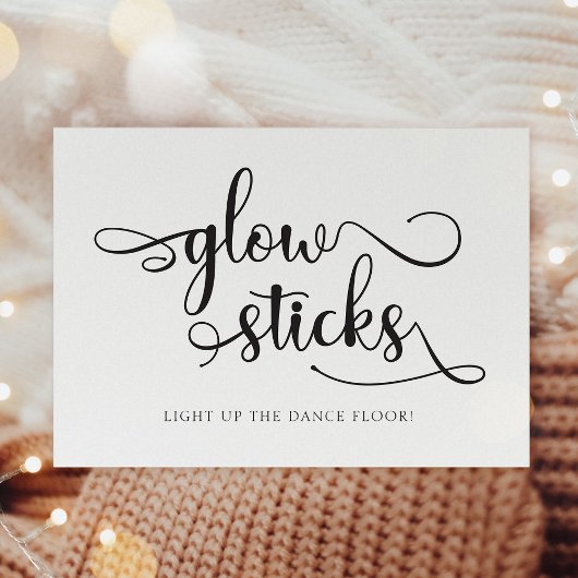 "Glow sticks" Black White dans floor Weddenschap S