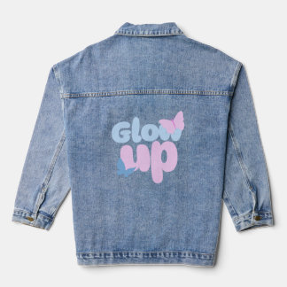 Glow Up Bold Butterfly Esthetisch Ontwerp Denim Jacket