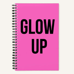 "Glow Up" Roze & Zwart Tijdschrift Notitieboek
