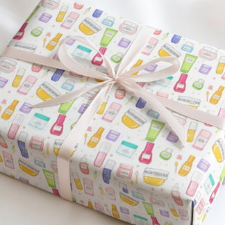 Glow Up Skincare Gift Wrap Inpakpapier Vel