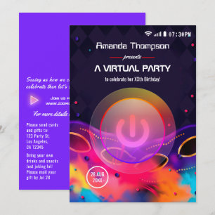Glow Virtueel Verjaardagsfeest Kaart