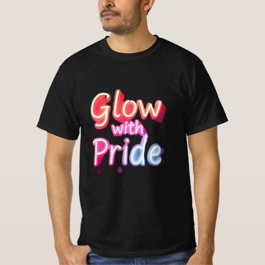 Glow with Pride - Stralend T-shirt (Voorkant)