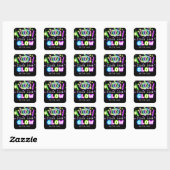 GLOW with us Neon Lights Stickers de fête d'annive (Feuille)