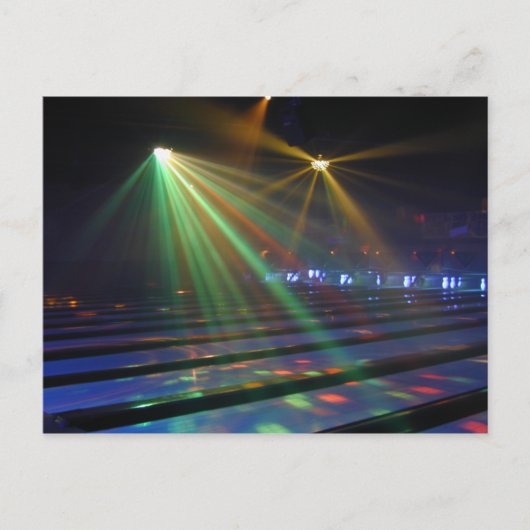 Glow Zone Bowling Briefkaart (Voorkant)