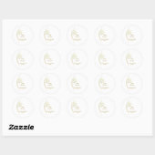 Glowing angels baptism  square stickers  (Vel)